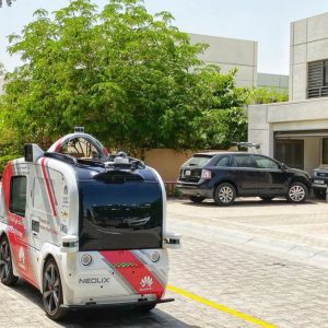 Self-driving vehicle to distribute personal protective equipment in Sharjah